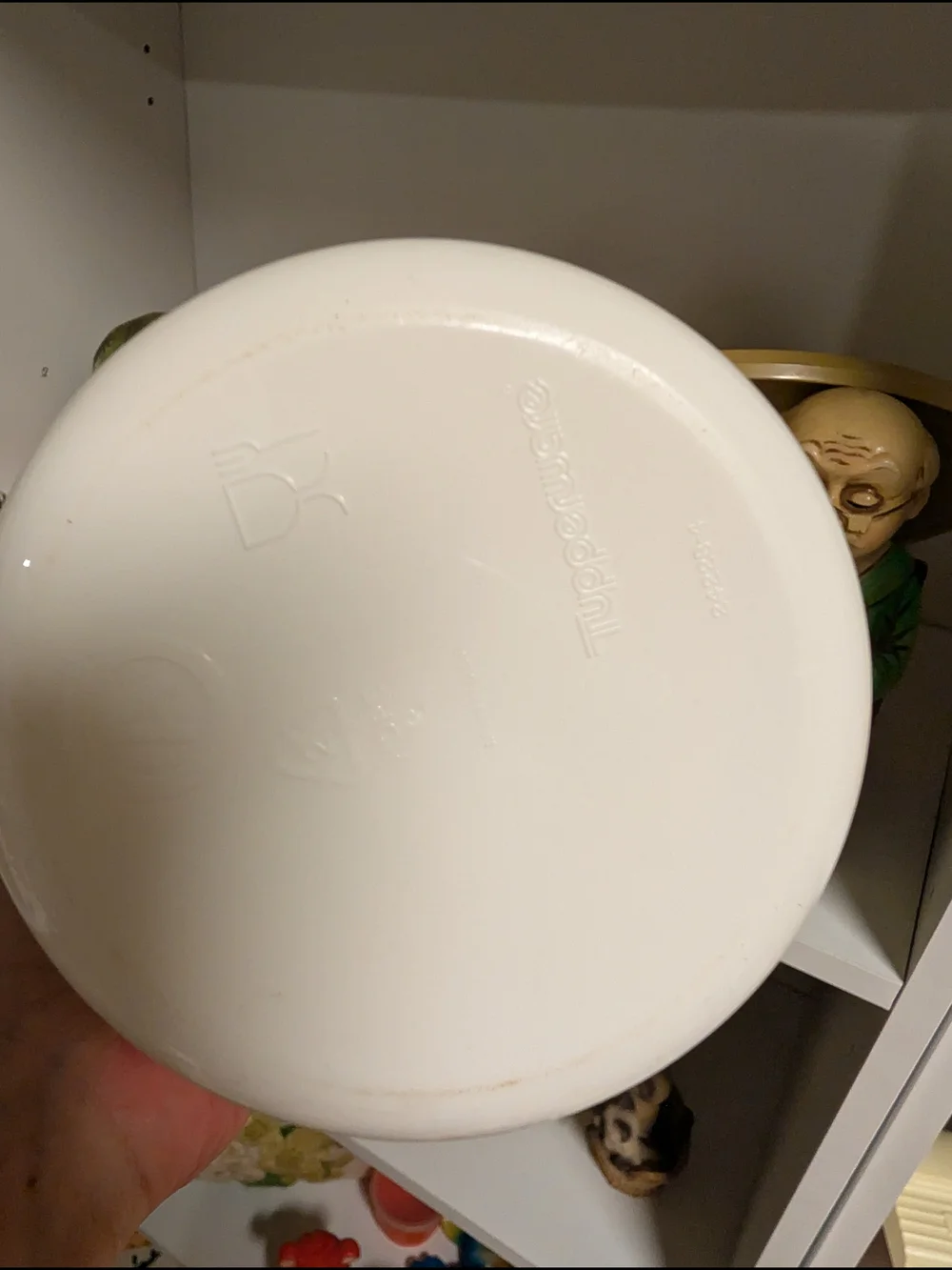 Tupperware White And Green Canister Set Vintage
